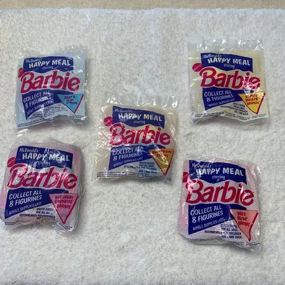 Vintage Mattel 1990’s McDonalds Barbie Happy Meal Kids Toys- Lot Of 5 - Picture 7 of 8
